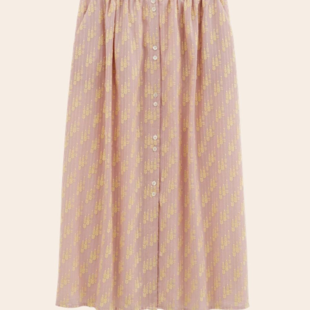 Like New* Balzac Paris Sally skirt with pink and yellow embroidery | size 40 - Picture 13 of 13